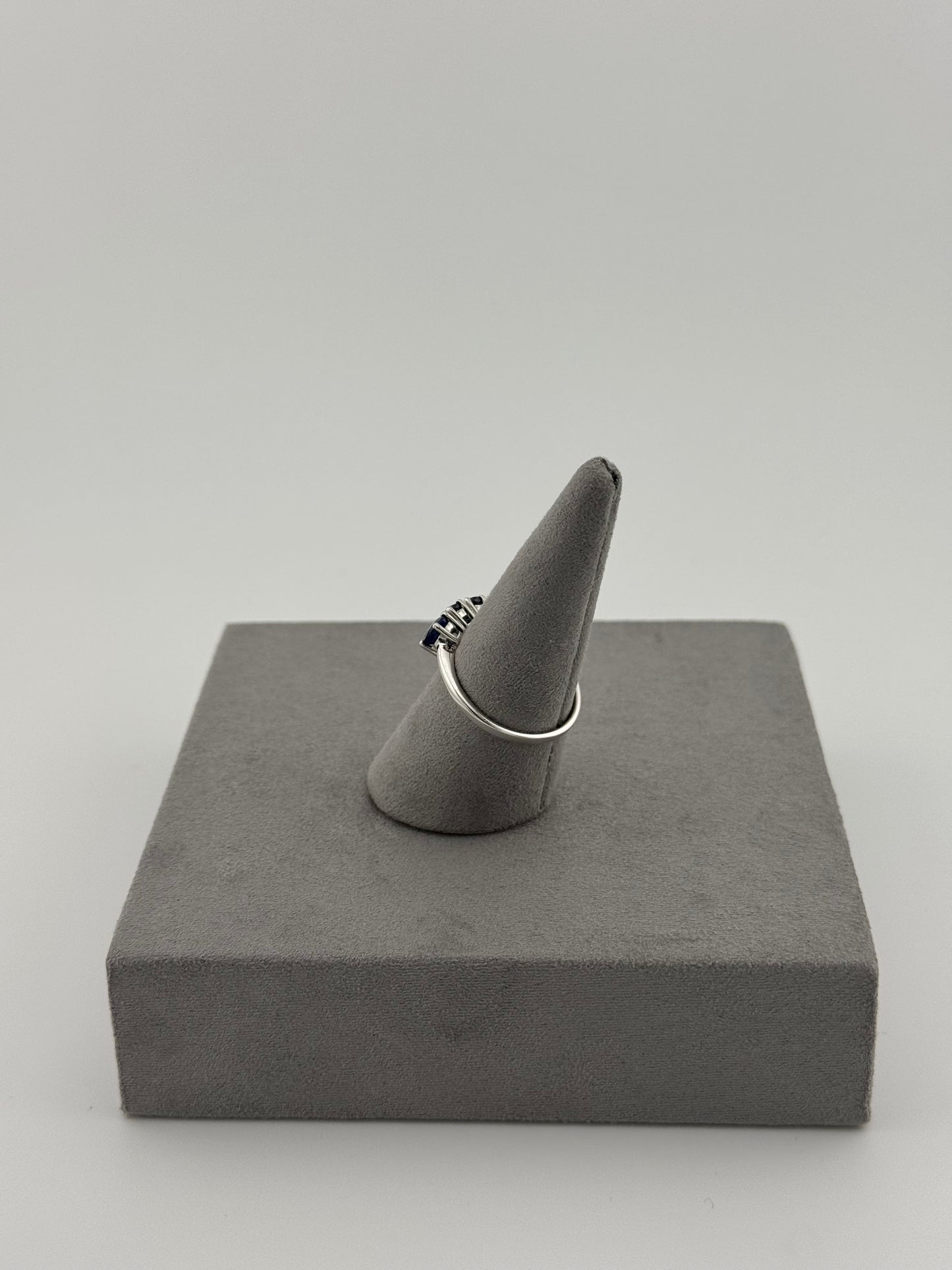 Three-Stone Sapphire Ring - Sterling Silver