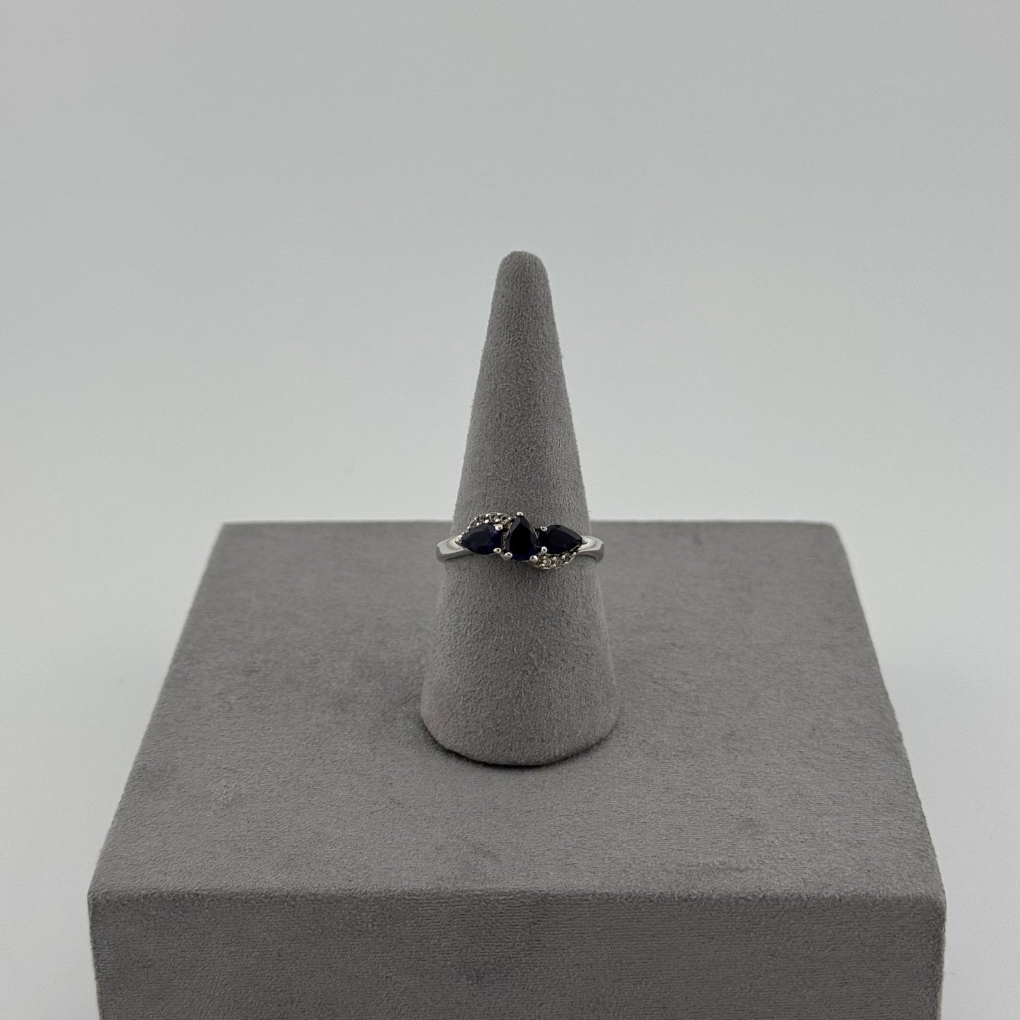 Three-Stone Tanzanite Ring - Sterling Silver