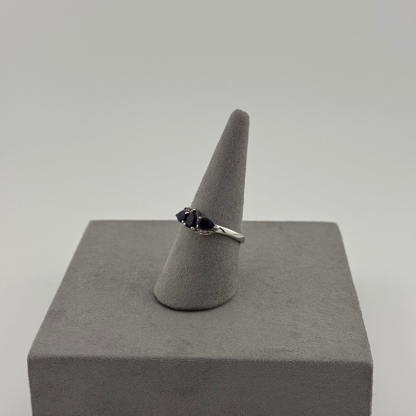 Three-Stone Tanzanite Ring - Sterling Silver