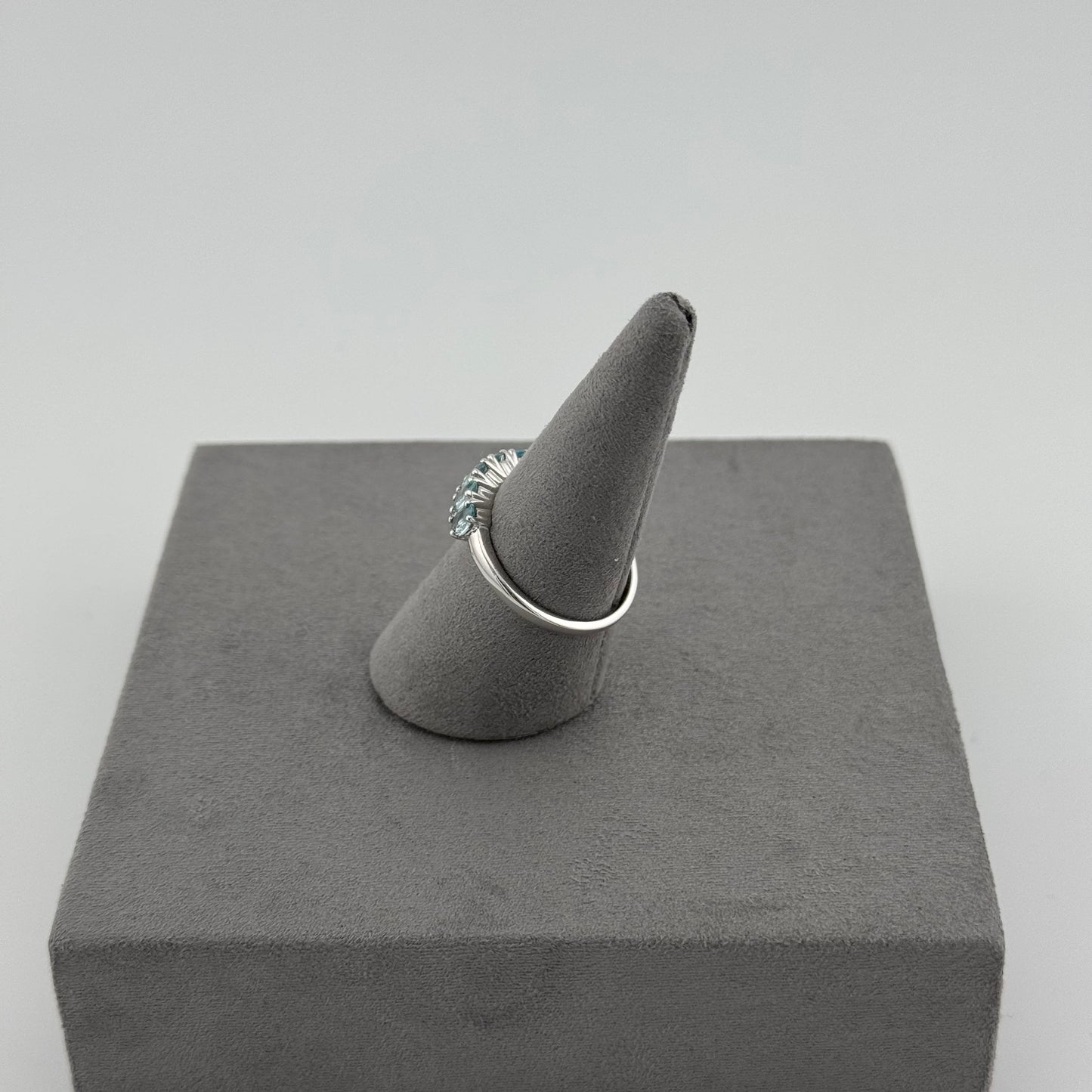 Five-Stone Aquamarine Ring - Sterling Silver