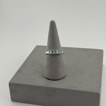 Five-Stone Aquamarine Ring - Sterling Silver