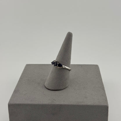 Three-Stone Tanzanite Ring - Sterling Silver