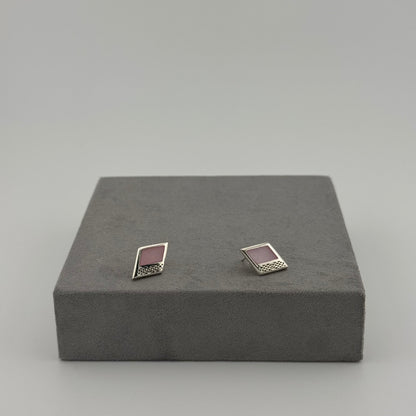mother of pearl earrings in sterling silver