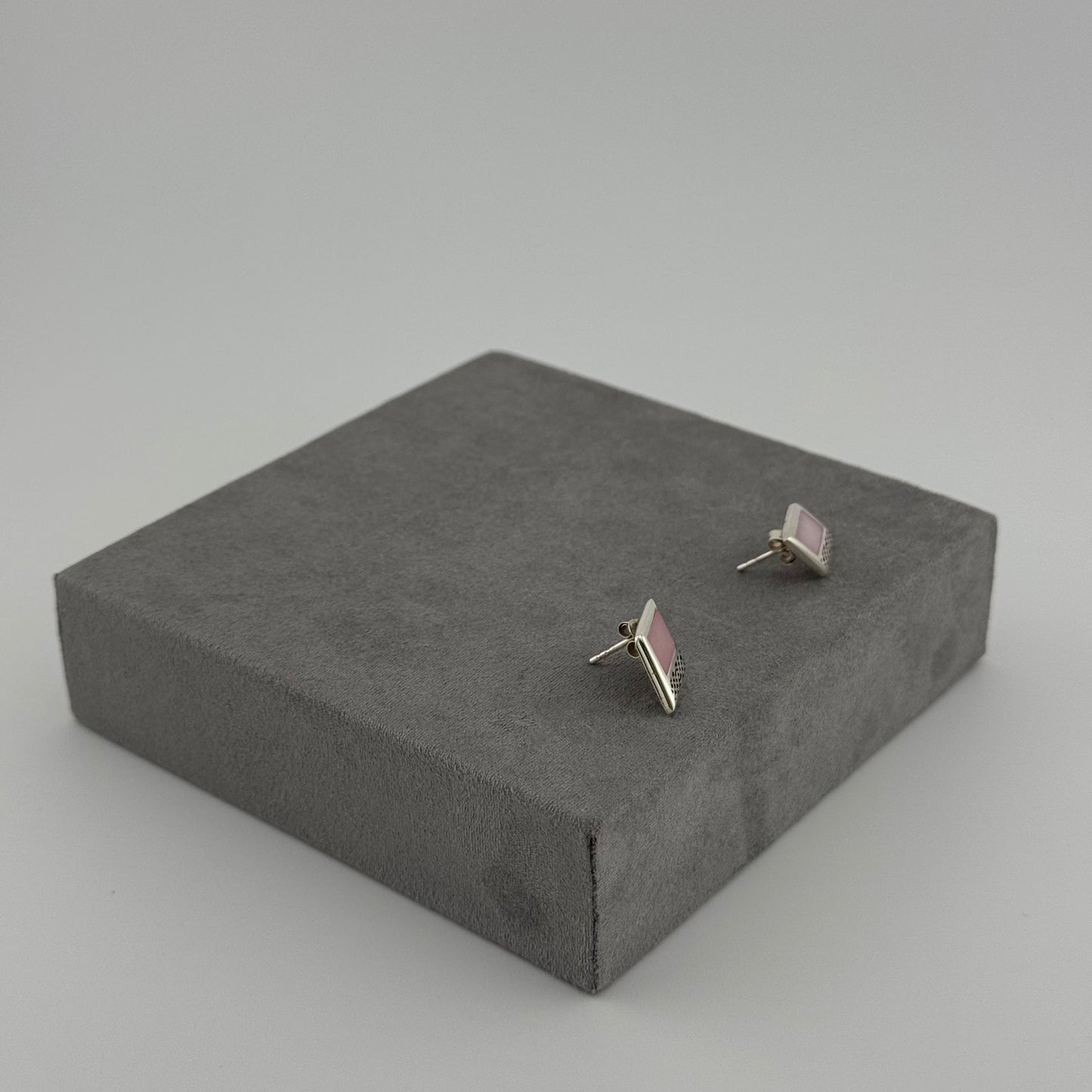 mother of pearl earrings in sterling silver