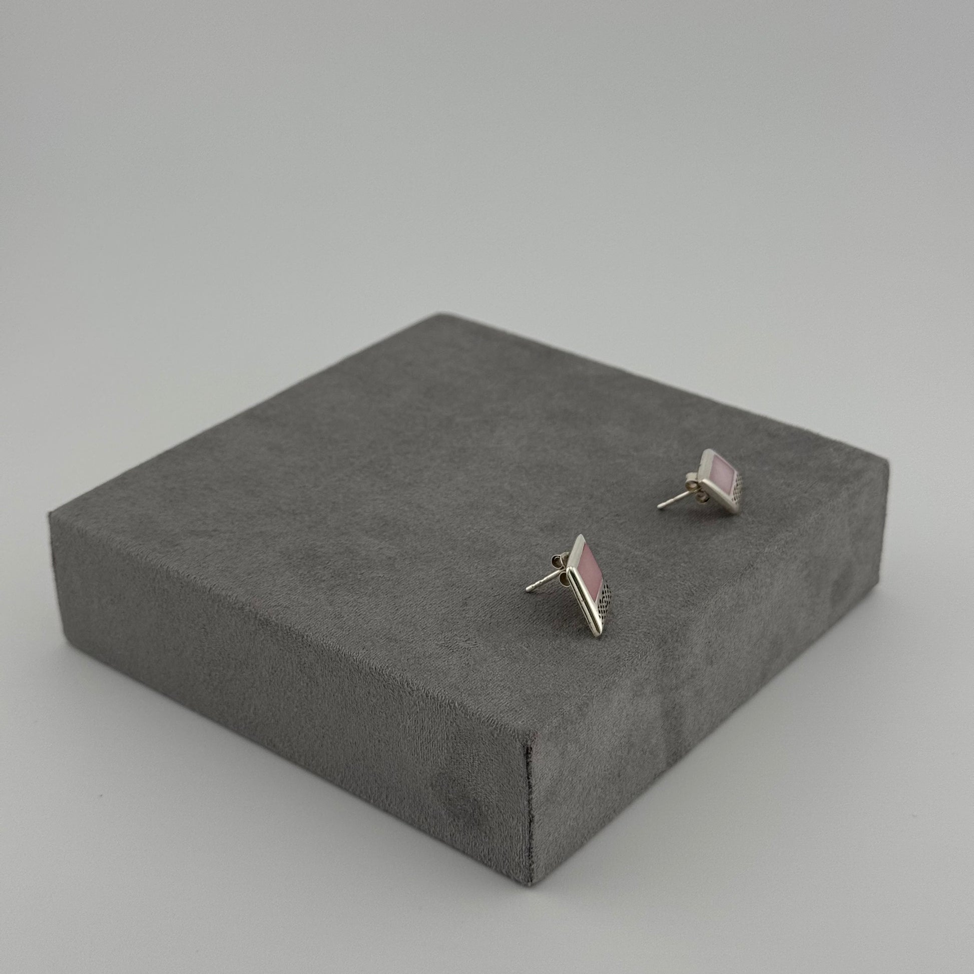 mother of pearl earrings in sterling silver